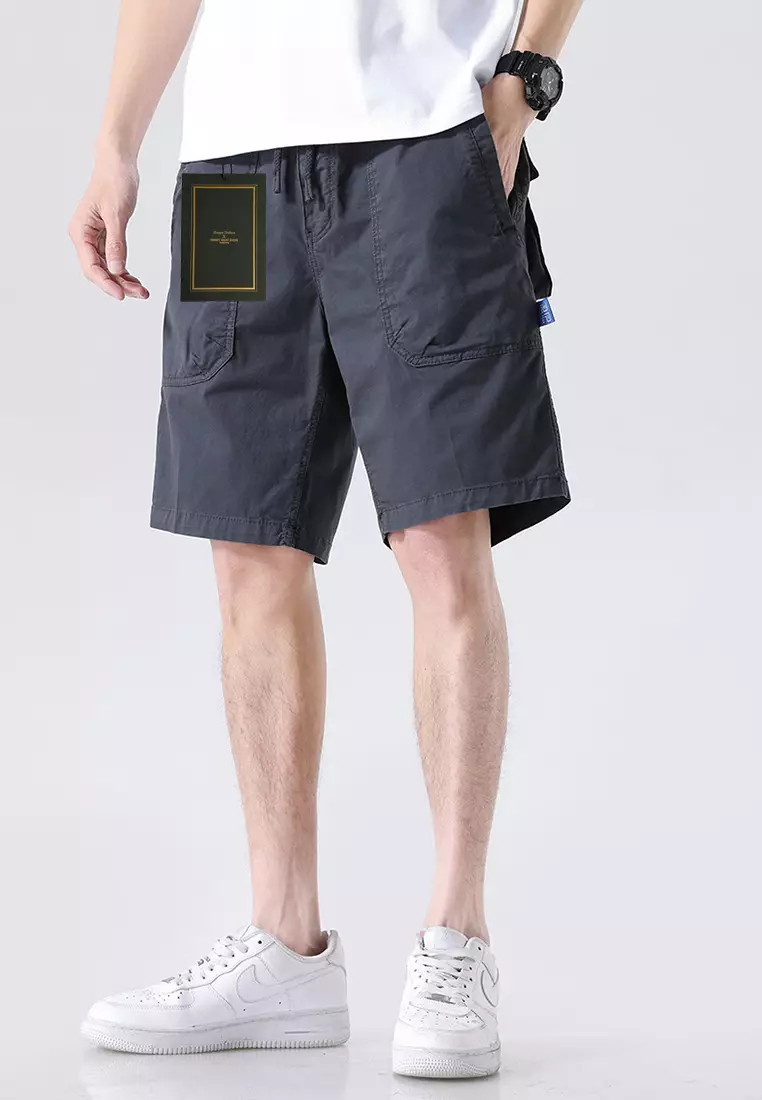 Drawstring hot sale cargo shorts