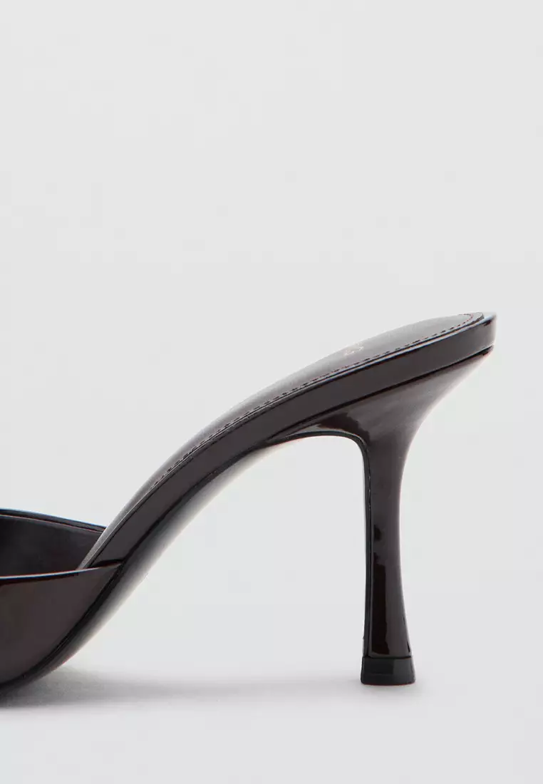 Patent Leather High-Heeled Sandals