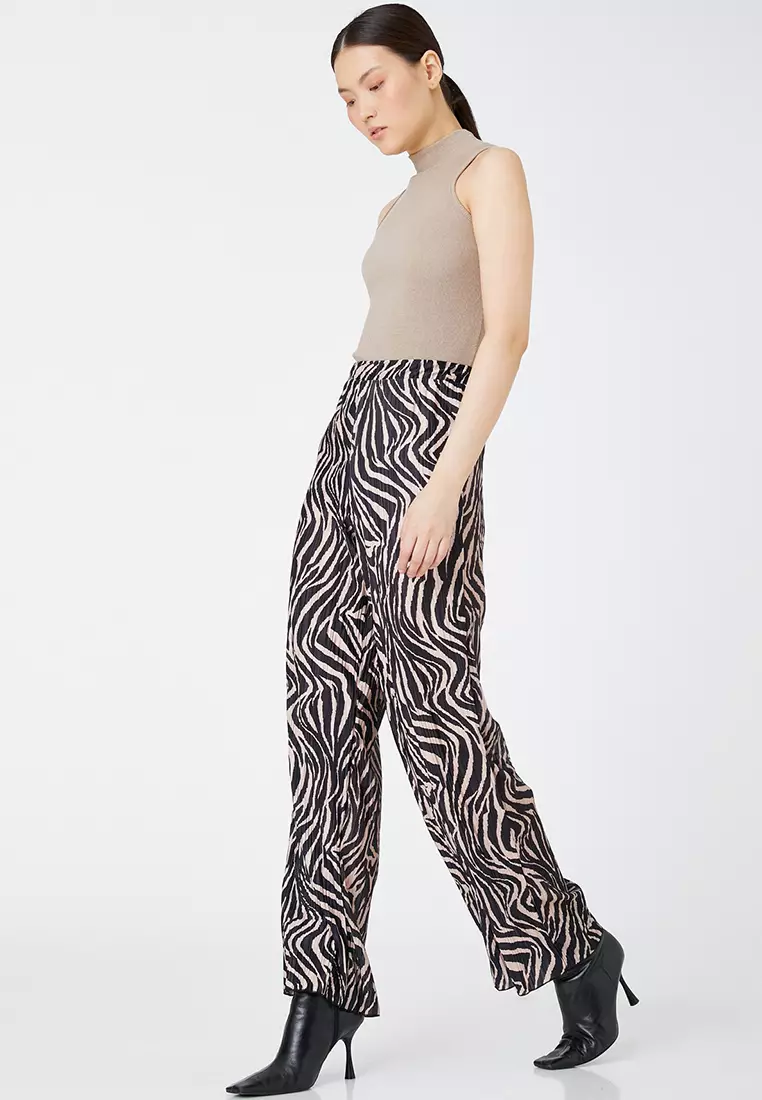 Black Patterned Pants