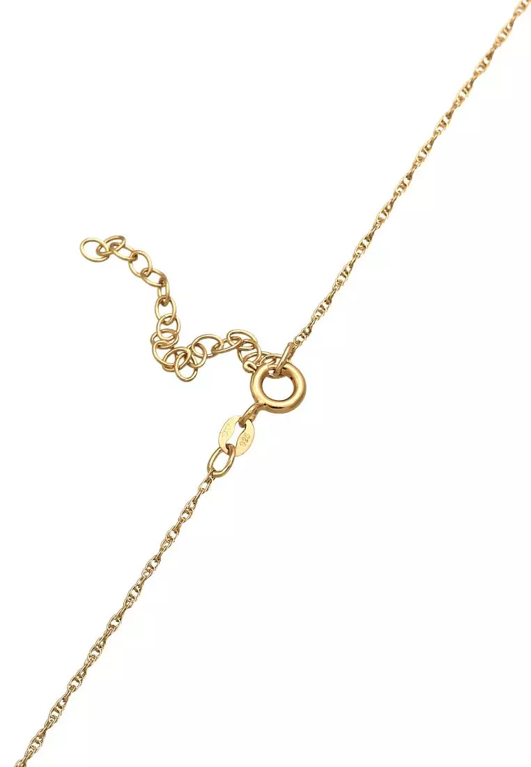 EXCLUSIVE Kalung Perhiasan Perak 925 Pria Basic Links Twisted Gold Plated