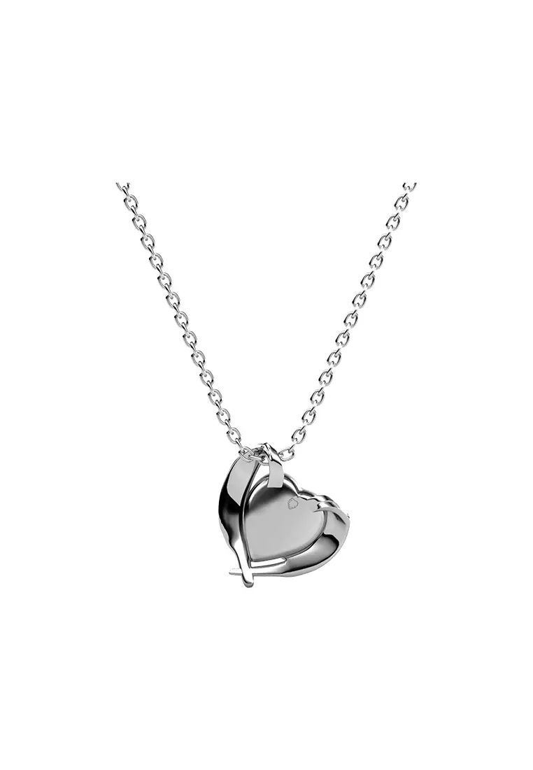 Angel Heart Pendant WG - Kalung Crystal Premium Luvea Collection