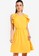 ZALORA yellow Ruffles Detailed Fit And Flare Dress 8DE62AA4268866GS_1