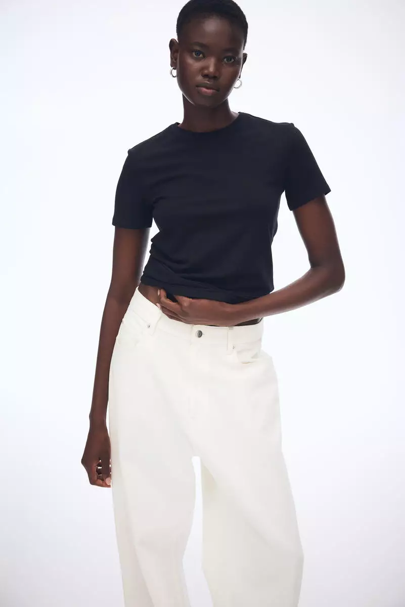 Buy H&M Fitted T-shirt Online ZALORA Malaysia