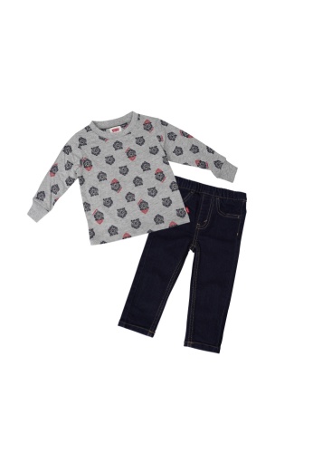 Levi's grey Levi's Boy Fashion Top & Pant Set (12 - 24 Months) - Grey Heather 760CEKAE696553GS_1