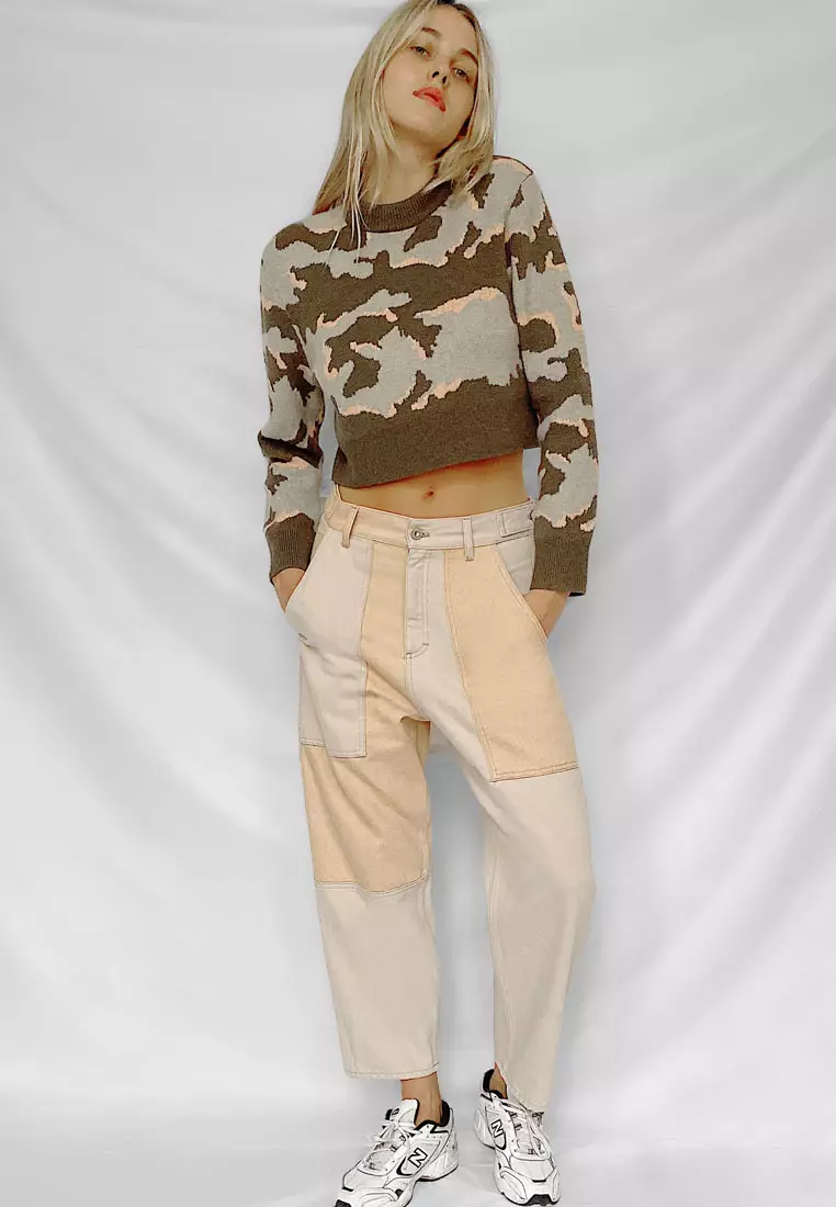 Camo hotsell crop jumper