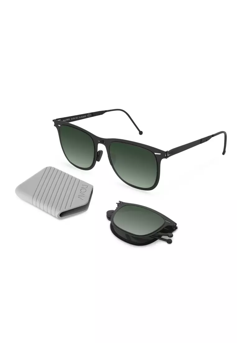 ROAV超輕極薄摺疊式太陽眼鏡 LENNOX 8002 Matte Black / G15 Gradient  13.42