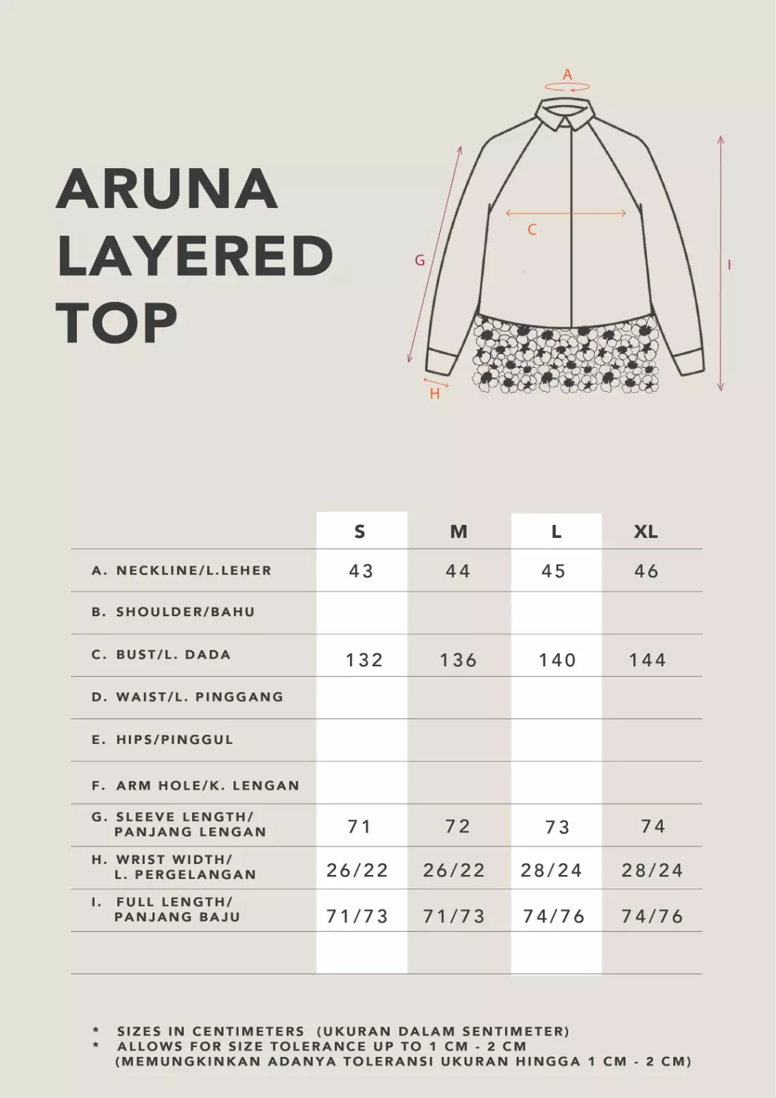 Kami Aruna Layered Top Blossom