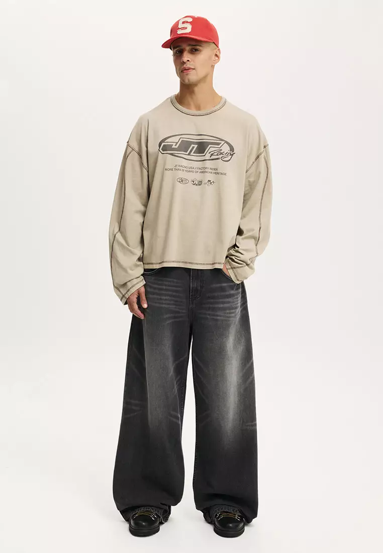 Cropped Fit Honda x JT Racing Long Sleeve T-Shirt