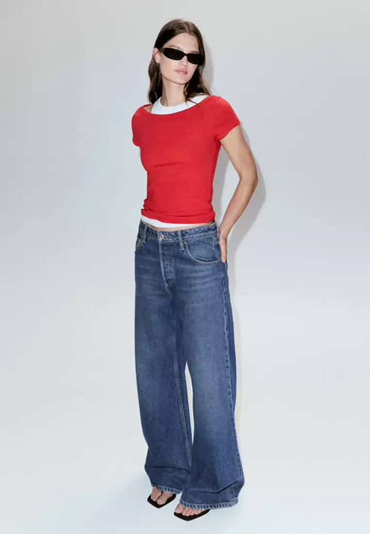 Two-Tone Contrast T-Shirt