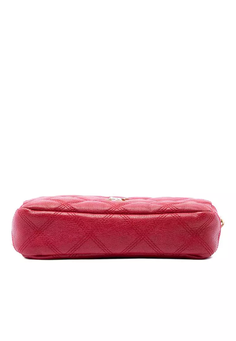 Pre-Loved Saint Laurent Mini Quilted Lambskin Becky Double Zip Crossbody