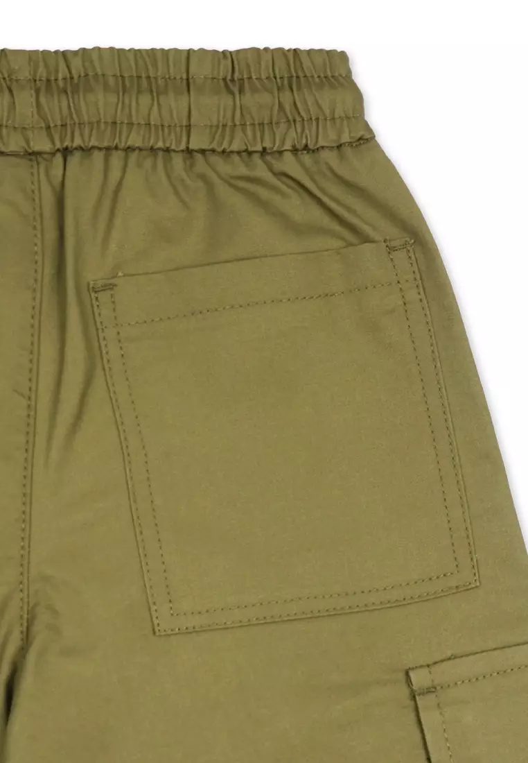Boys Twill Cargo Jogger Pants
