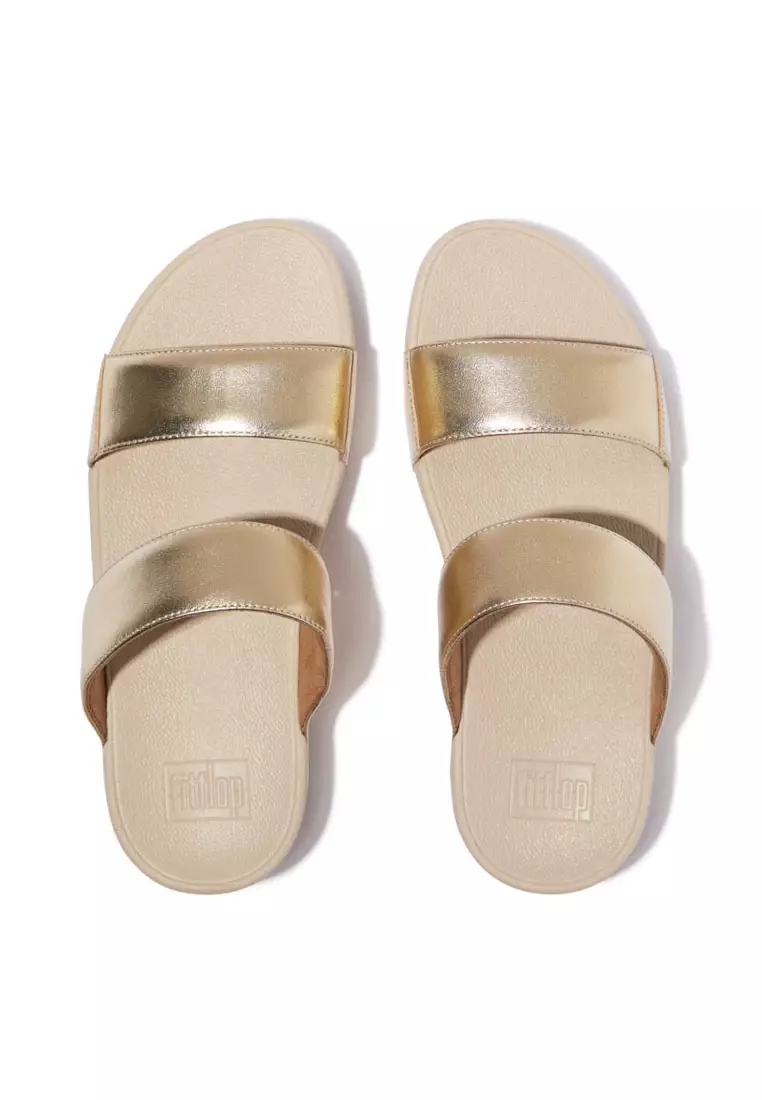 LULU Women's Leather Slides - Platino (ED4-675)