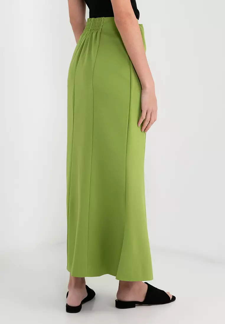 Green maxi mermaid skirt new arrivals