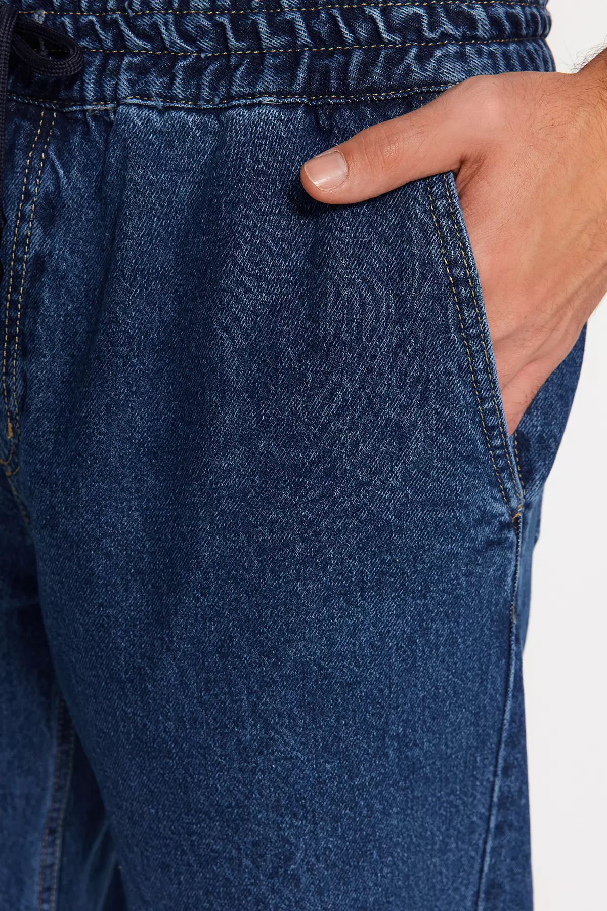 Denim Elastic Waist Jeans