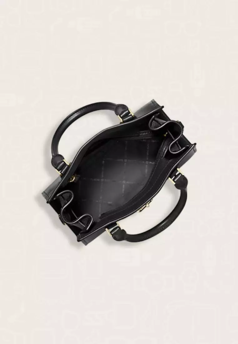 Michael Kors Hamilton Small Leather Satchel Black