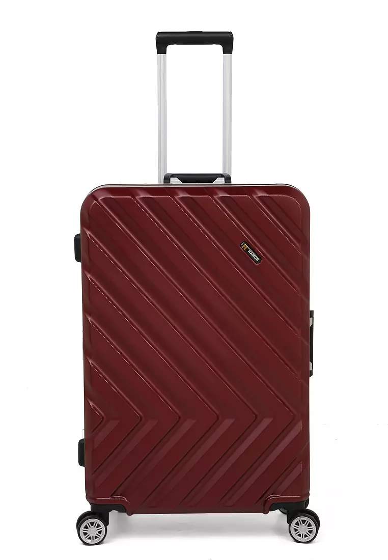 Pervaiz Koper Alumunium Frame Unisex Size 26 Inch TSA Lock System Suitcase Material Polycarbonate ORIGINAL - Red