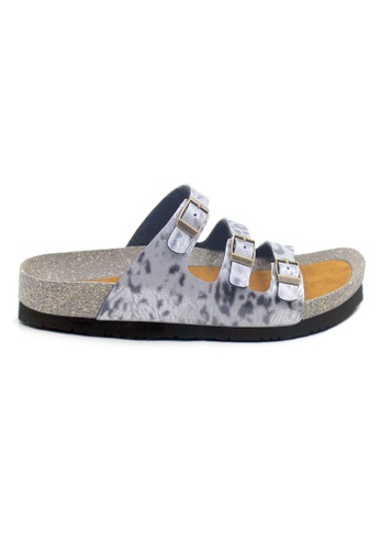 SoleSimple silver Ely - Leopard Silver Sandals & Flip Flops & Slipper 3172CSH2797875GS_1