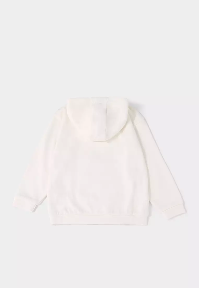 陽光蝴蝶印花衛衣連帽衫