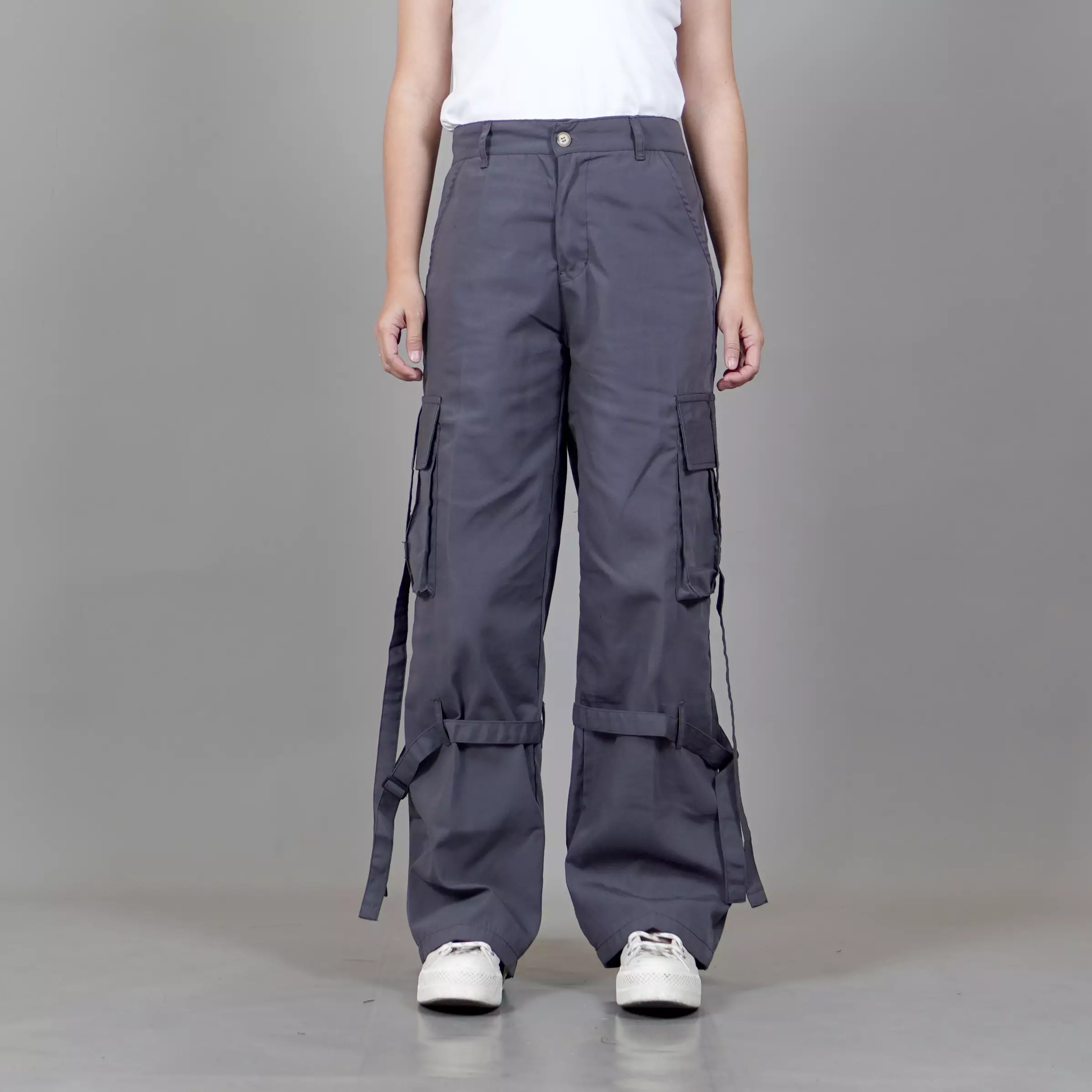 JEAN Celana Cargo Wanita Celana Kargo Wanita Cargo Pants Loose Pants Cargo - ABU TUA