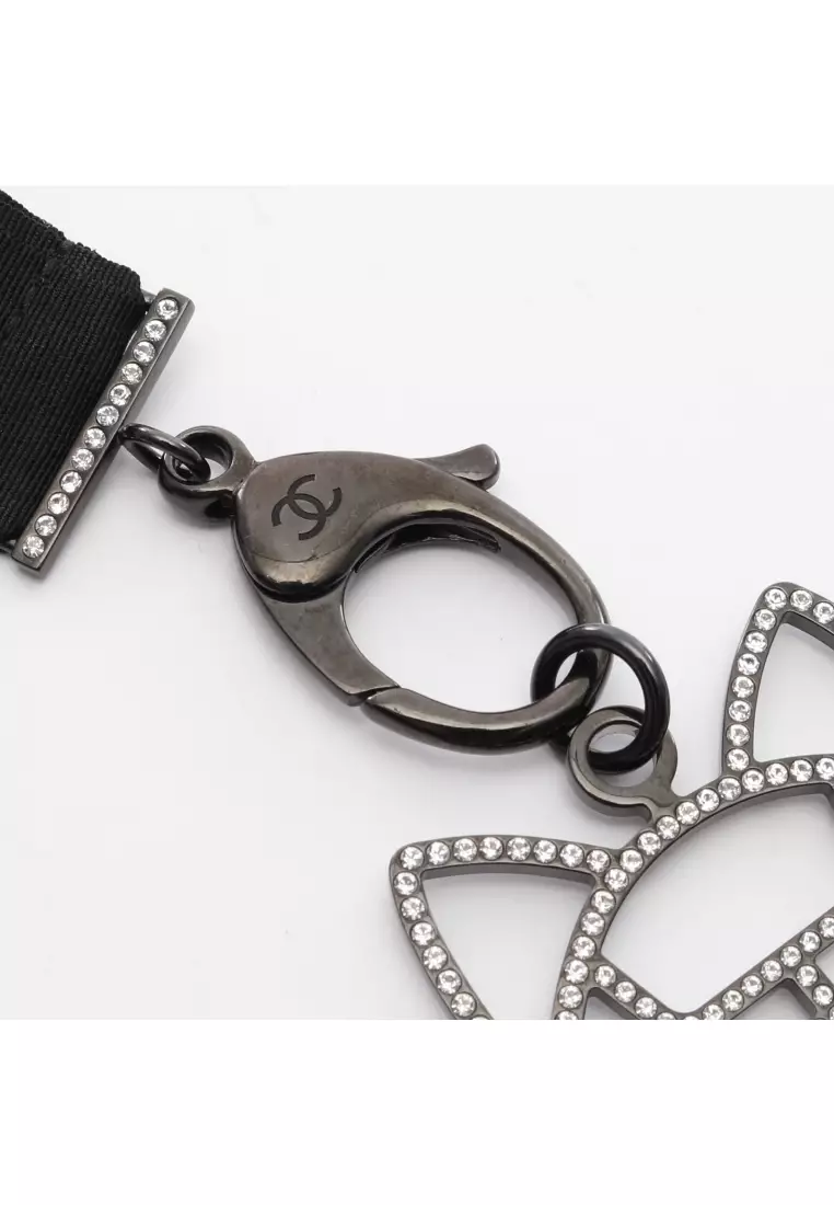 Chanel Pre-Loved Chanel coco mark cat robot necklace Rhinestone