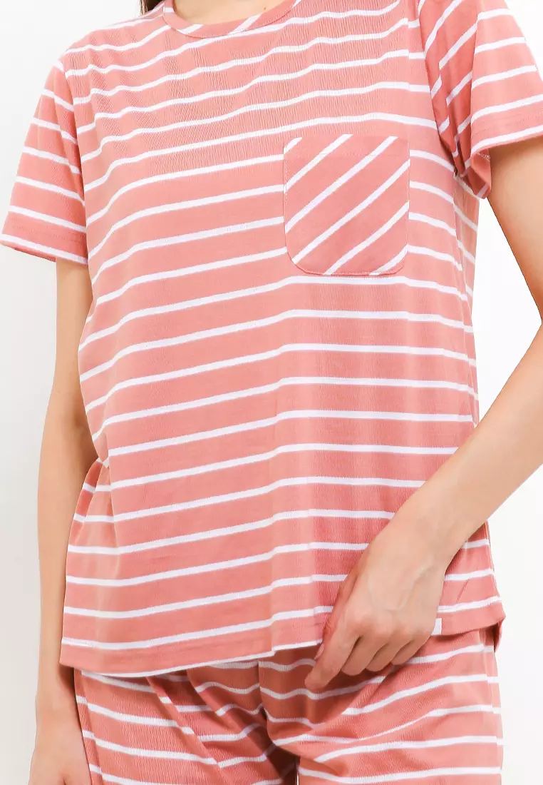 Pyjama Baju Tidur  Short Sleeve Short Pants Sleepwear