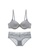 W.Excellence grey Premium Gray Lace Lingerie Set (Bra and Underwear) B1996US70BF1B5GS_1