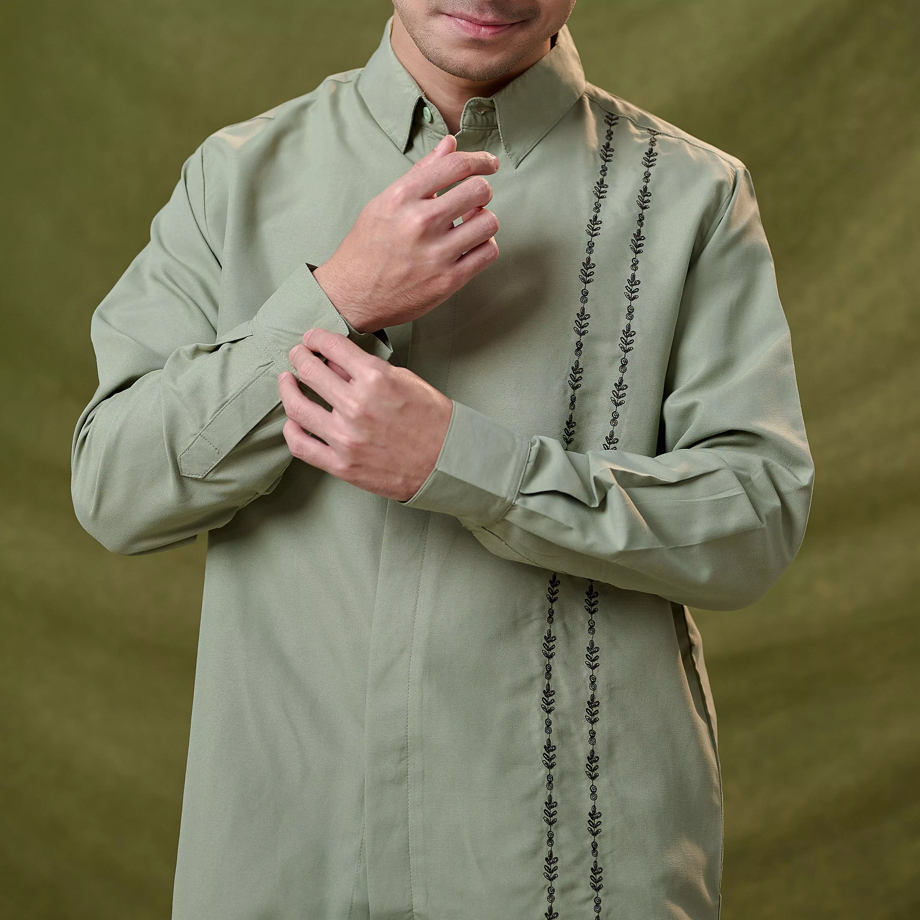 ZM Zaskia Mecca - Kayson Sage Kemeja Pria - Romansa Khatulistiwa - Edisi Bunga Widuri