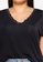 Vero Moda black Plus Size Plis  V-Neck T-Shirt 1BBD8AA1EF1546GS_5