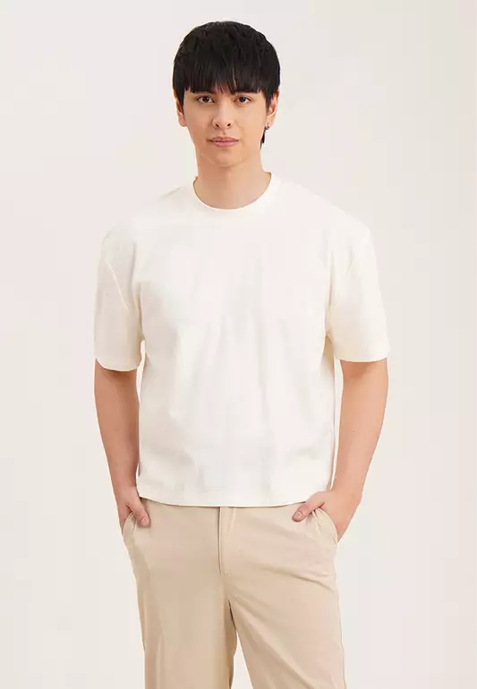 Boxy Fit Textured T-Shirt