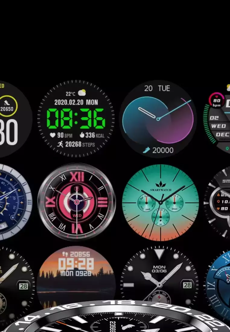 Smart Watch 46mm, Waterproof, Stainless Steel Bracelet