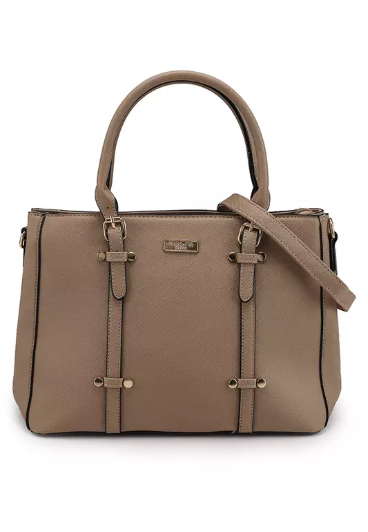 Saffiano Convertible Top Handle Bag
