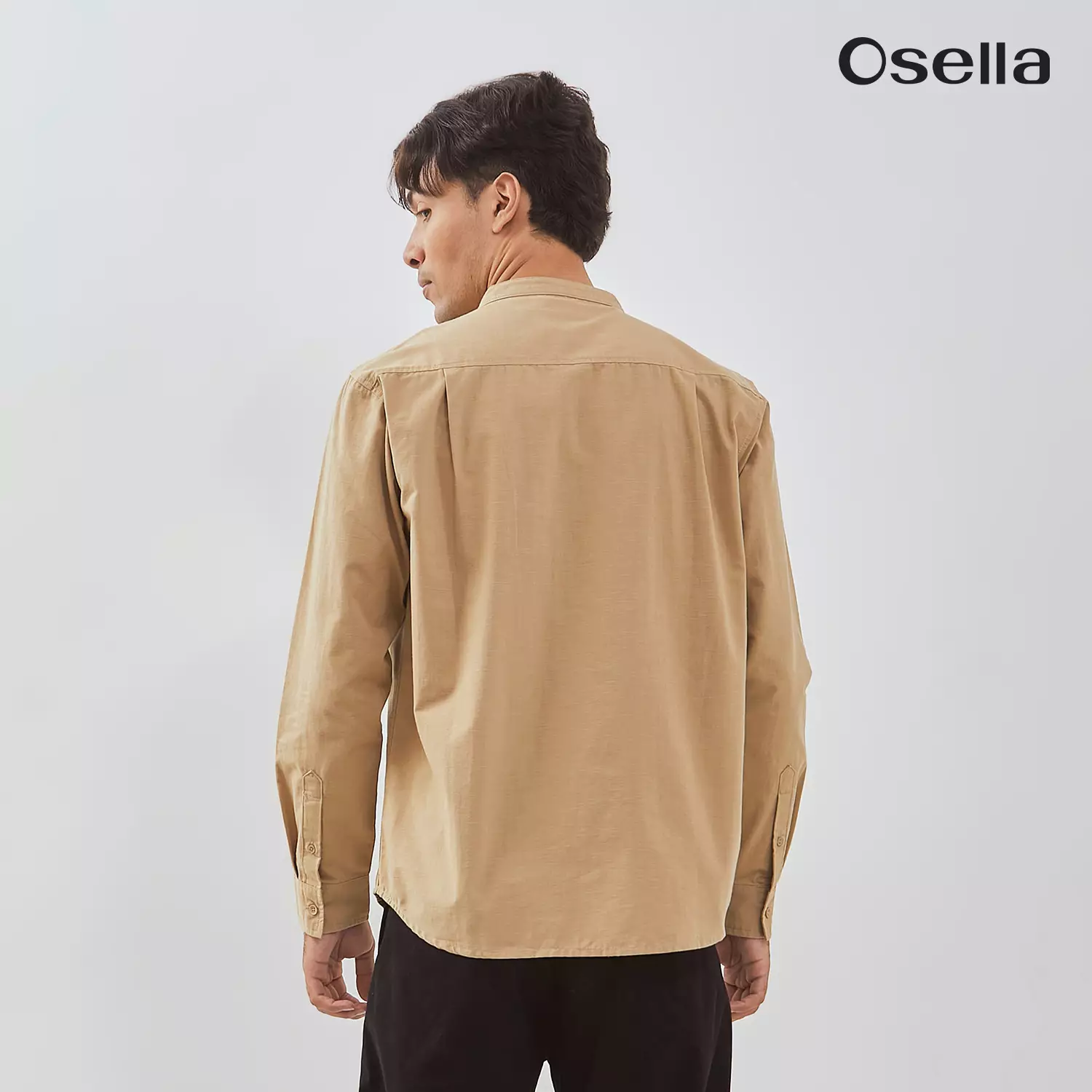 Osella Rayyan Long Sleeve Koko Shirt With Vertical Pocket 203T660138 | Kemeja Koko Raya Lengan Panjang Pria