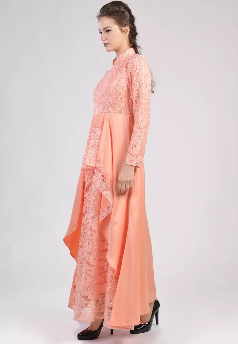 Zetaa Gamis Brokat Satin
