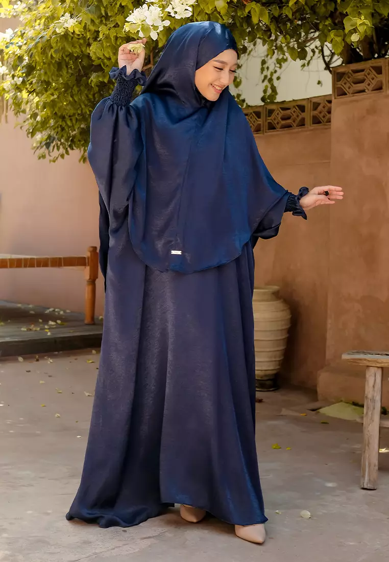 Hanida Abaya Set Navy