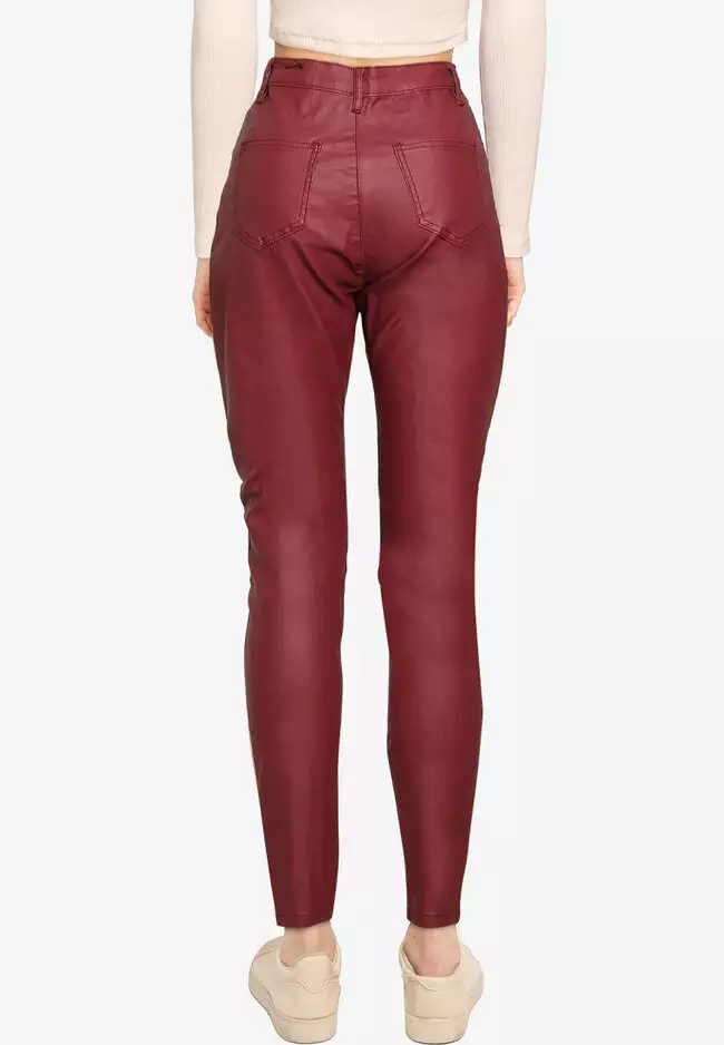 Buy MISSGUIDED Vice High Waisted Coated Skinny Jeans 2024 Online ...
