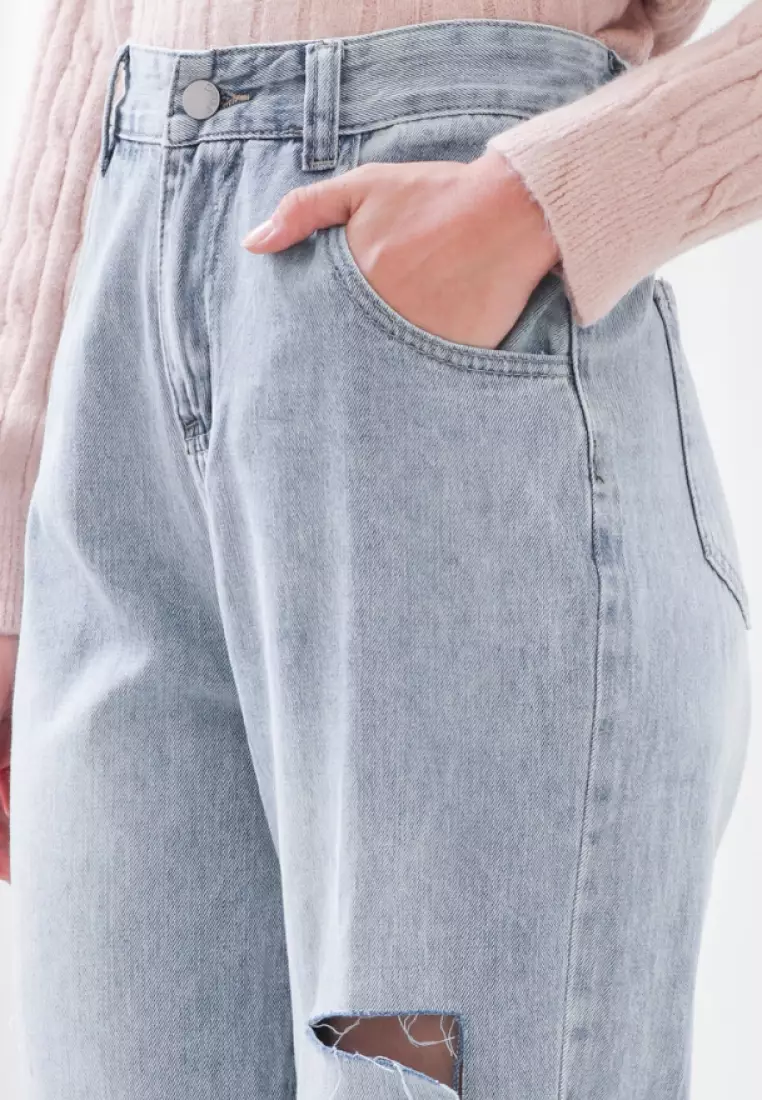 Seanna Ripped Jeans in Light Blue