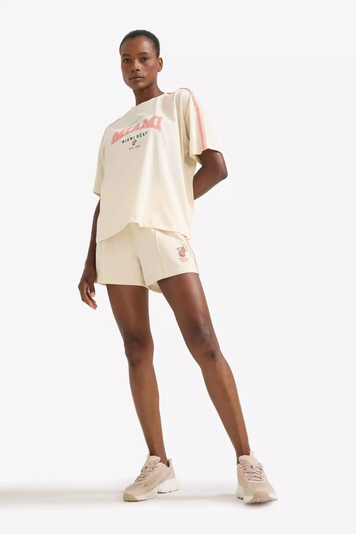 Defactofit Nba Miami Heat Standard Fit Short Leg Shorts E3834Ax25Sm