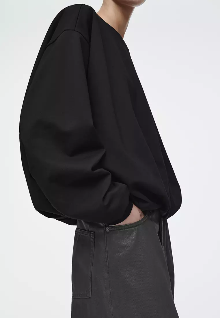 Bubble-Hem Sweatshirt