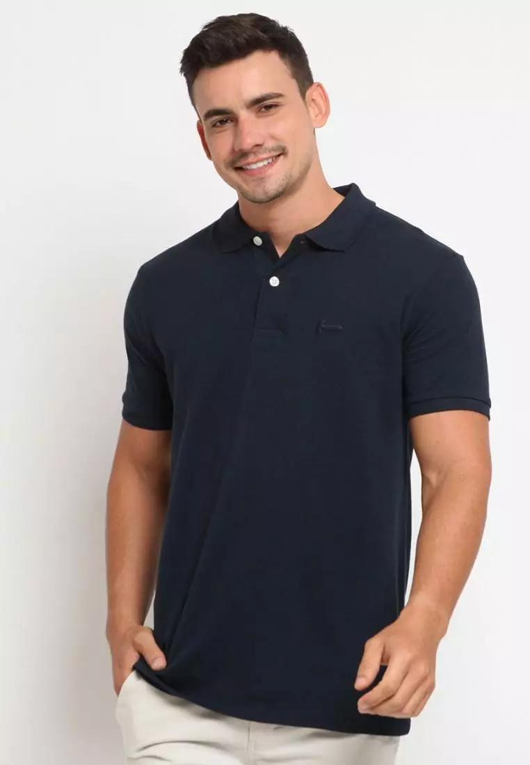 Hammer Men Basic Polo | Kaos Kerah Pria Regular Lengan Pendek Navy Z1PO001N1