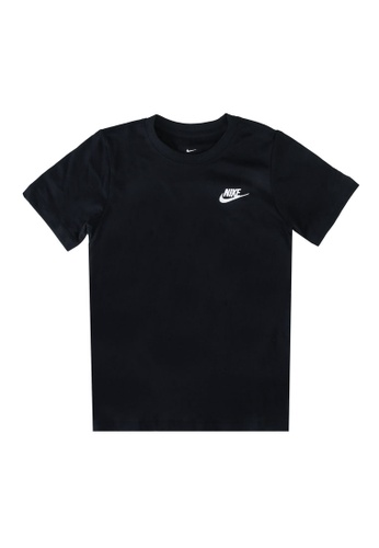 Nike black and grey Boys' Sportswear EMB Futura Tee 353C5KAF0401EDGS_1
