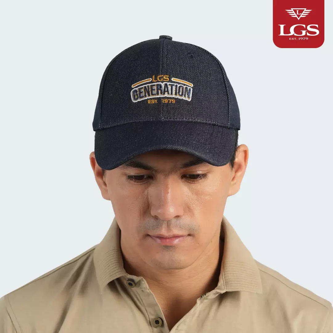 LGS - Topi Casual Pria - Cap Men - Bordir - Bordir - Hitam Denim - JCA.008.356.001.C