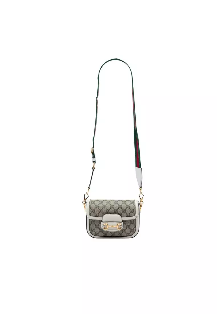 Pre-Loved Gucci Small Gg Supreme Web Horsebit 1955 Crossbody
