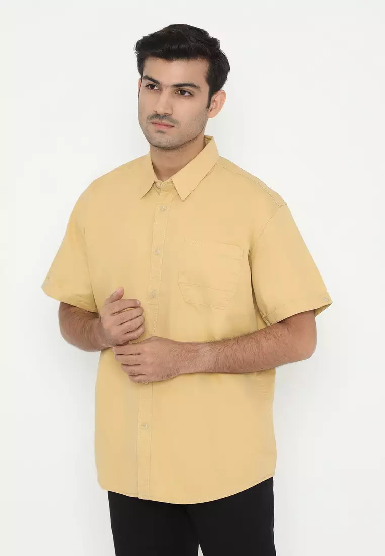 POLICE Kemeja Polos Cotton Regular Fit Pria