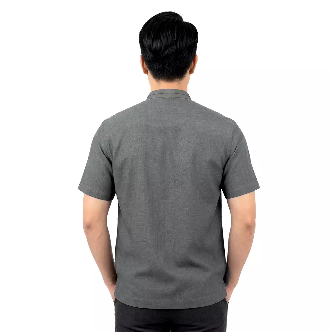 Rabbani - Kemeja Koko Muslim Pria Lengan Pendek Dewasa Yaqob Exclusive - Grey