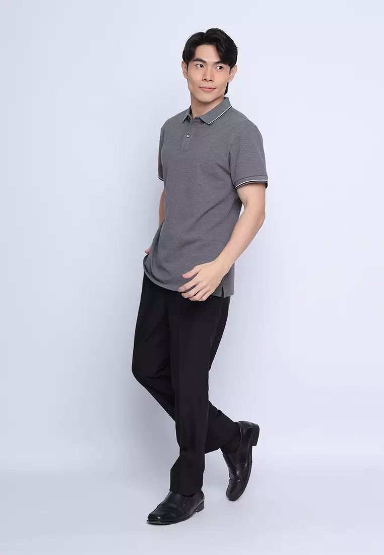 Color Block Pique Polo Shirt