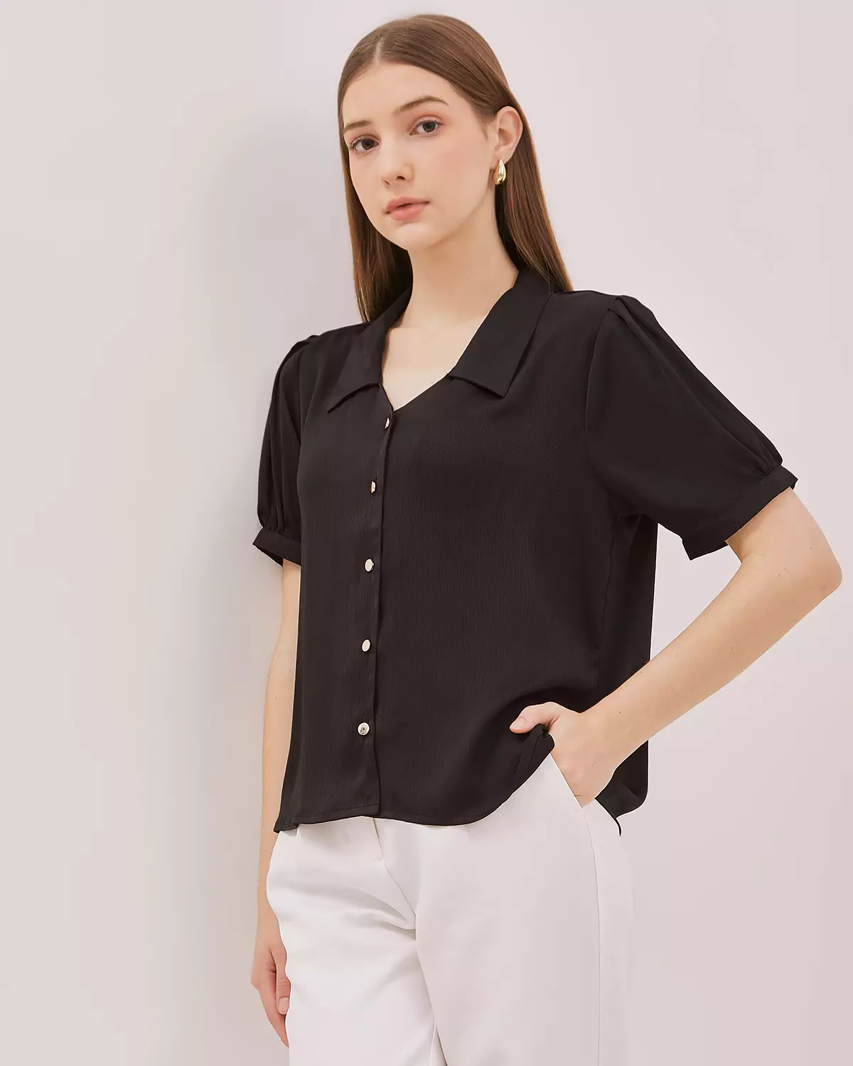 WOMEN'S BLACK BLOUSE