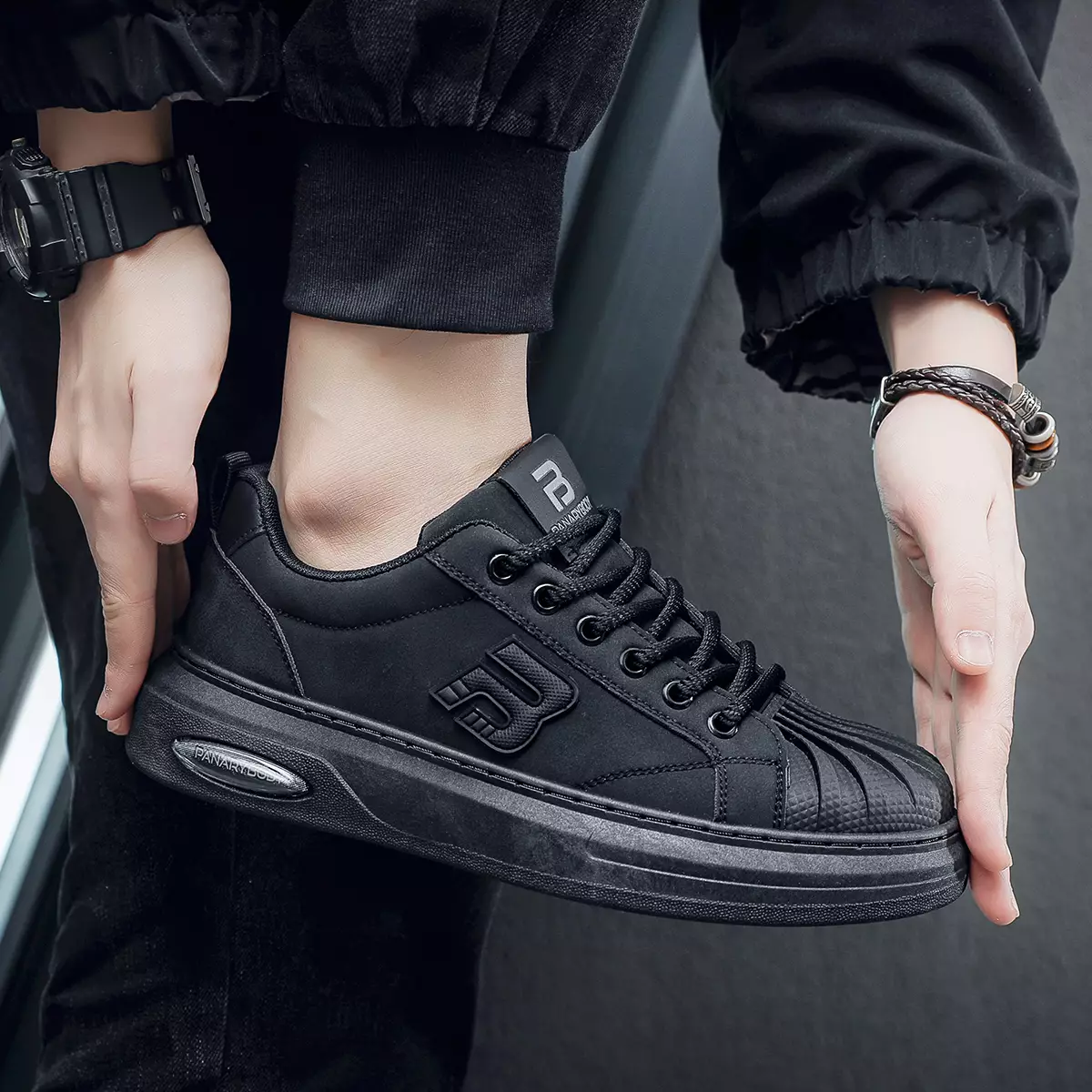 Sneakers Cowok Kerja Casual Ootd Sepatu Pria Pelajar QN183