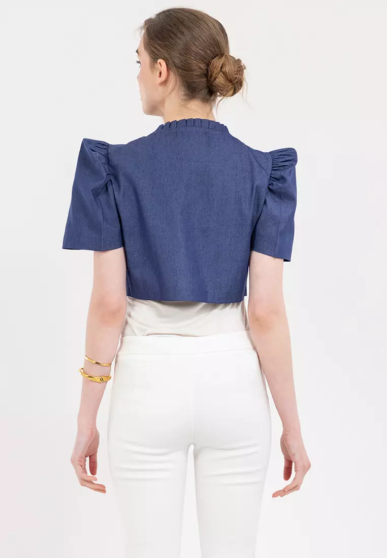 AMANI Denim Filipiniana Bolero
