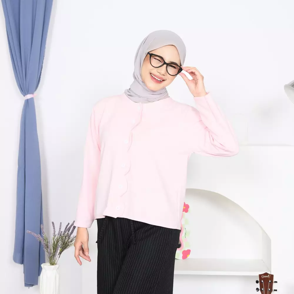 Afifa Knit Cardigan - Soft Pink M19842 R49S6