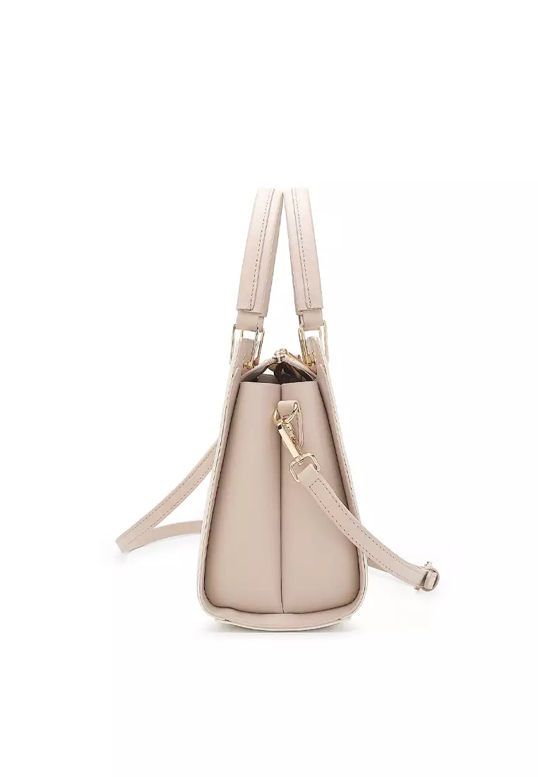 Women's Top Handle Bag / Sling Bag / Crossbody Bag - White